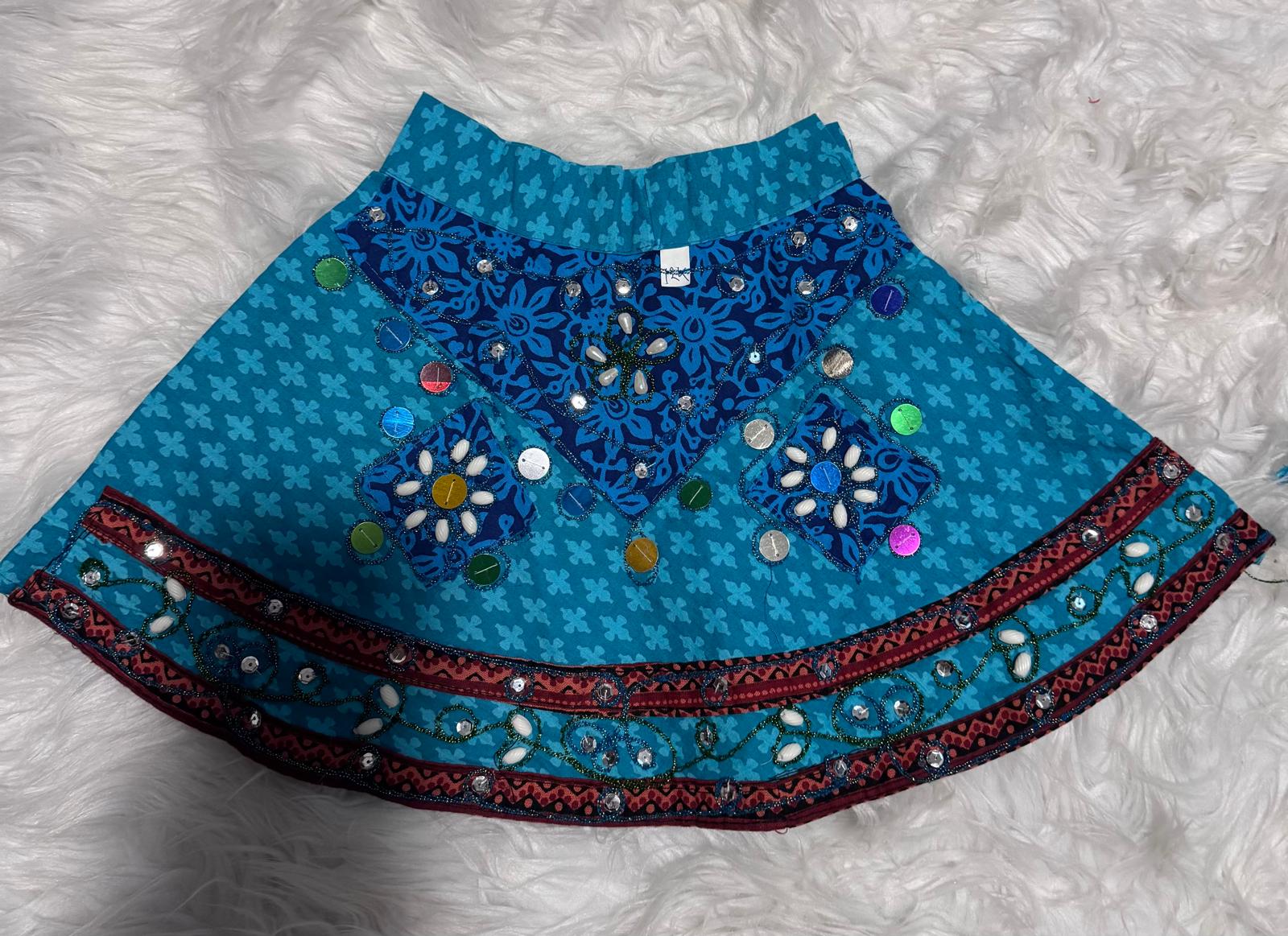 Mirror Work Lehenga Choli with Dupatta