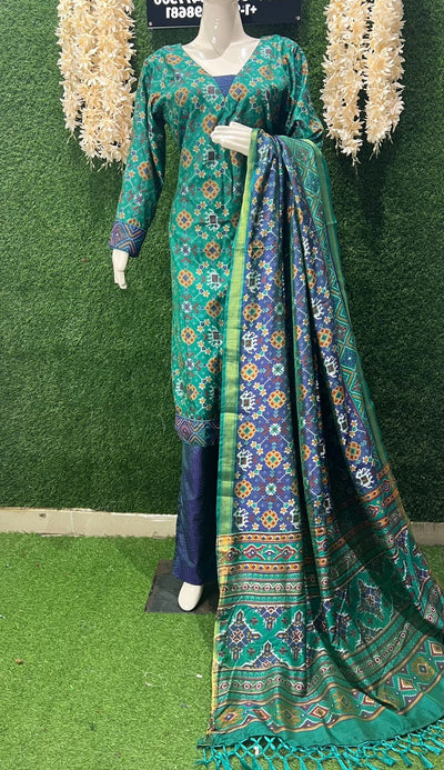 Patola Suit Set with Matching Dupatta