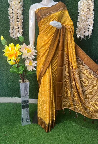 Viscose Silk Brasso Saree with Designer Blouse