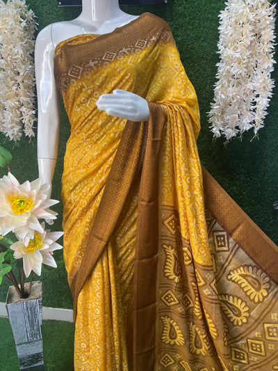 Viscose Silk Brasso Saree with Designer Blouse