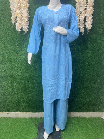 Lucknowi Chikankari Rayon Co-Ord Set