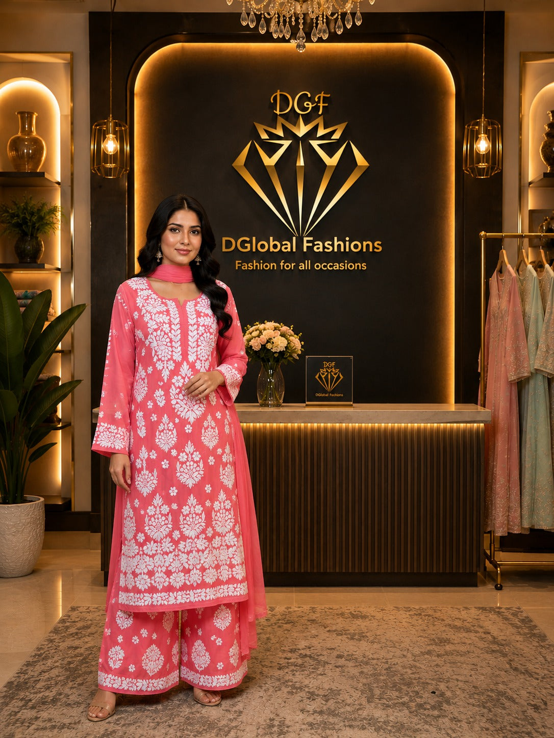 Lucknowi Chikankari Modal Co-ord Set