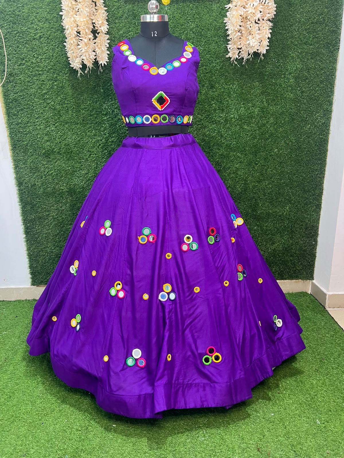 Mirror Work Lehenga Choli Set