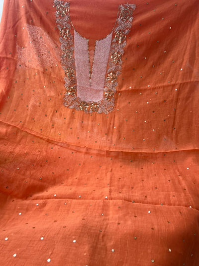 Lucknowi Chikankari Pearl Cutdana Pitta Kasab Suit Set