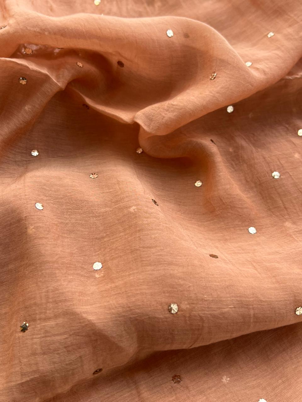 Lucknowi Chikankari Pearl Cutdana Pitta Kasab Suit Set