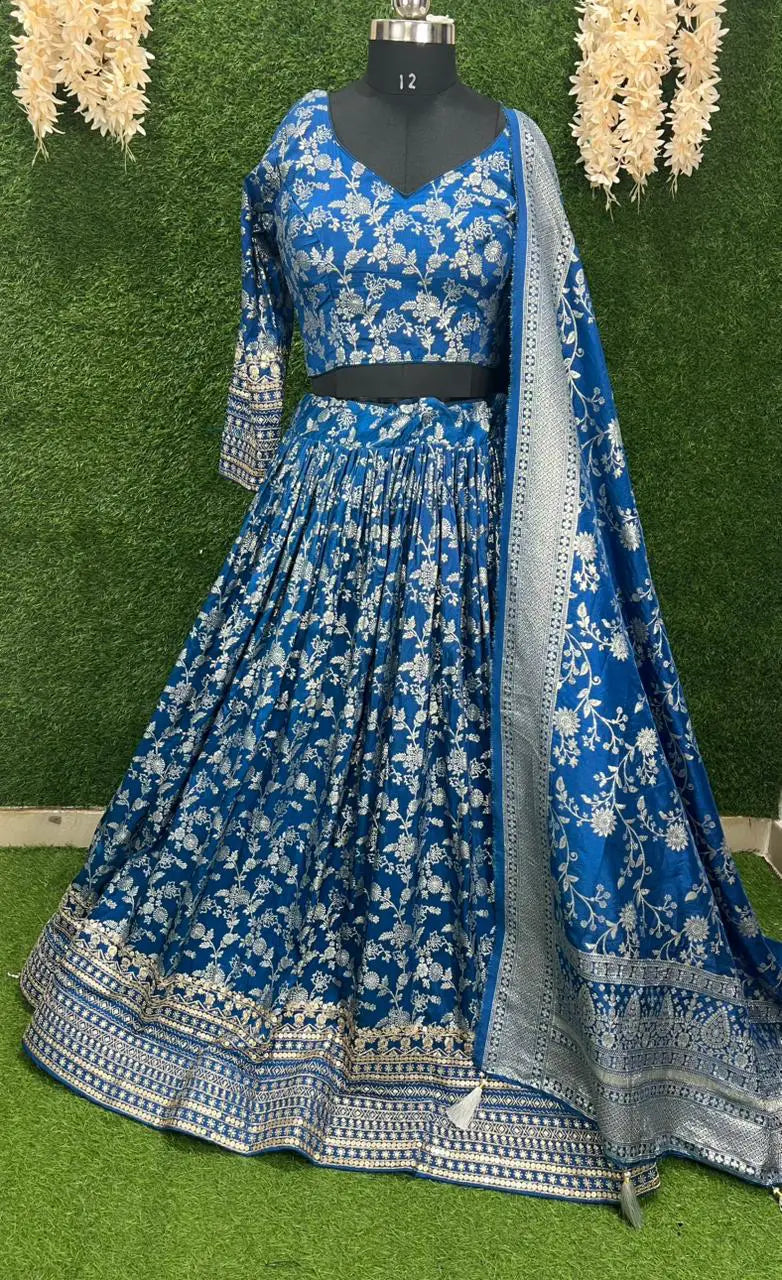 Dola Silk Banarasi Lehenga Set