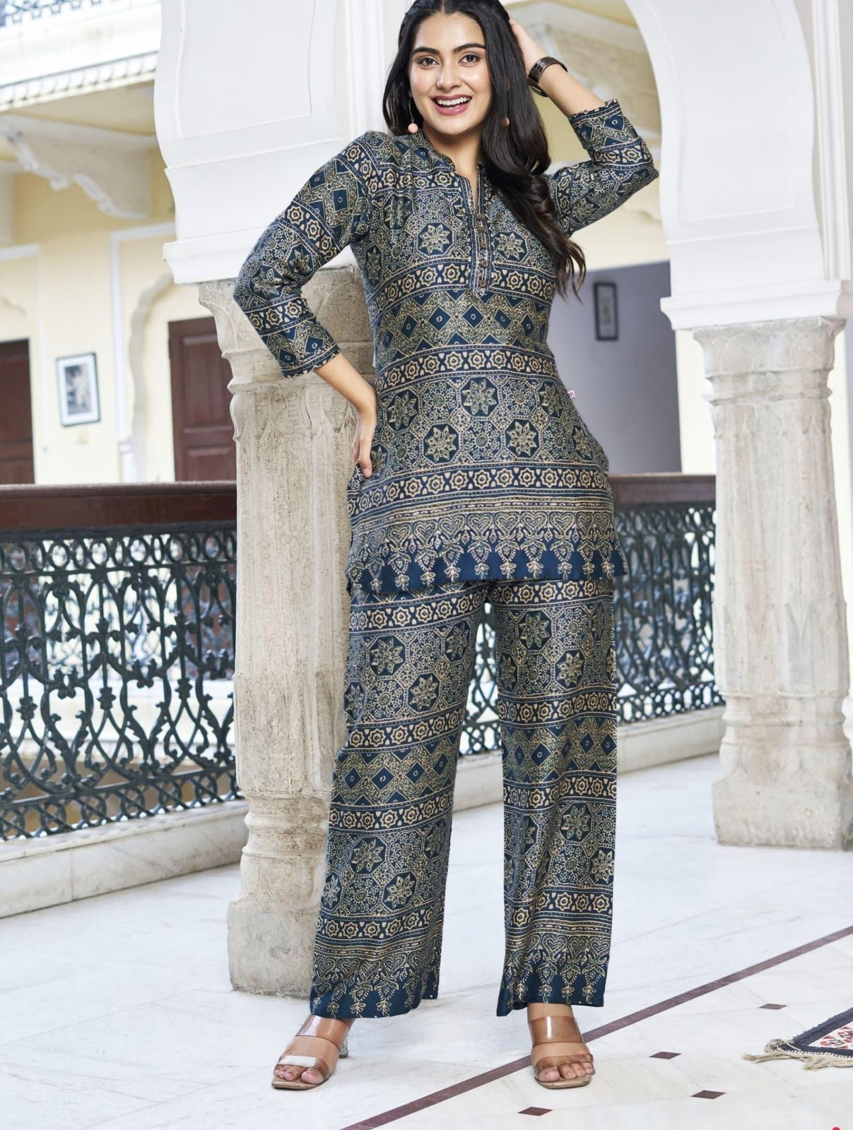 Ajrakh Print Co-Ord Set | Ethnic Suit for Women
