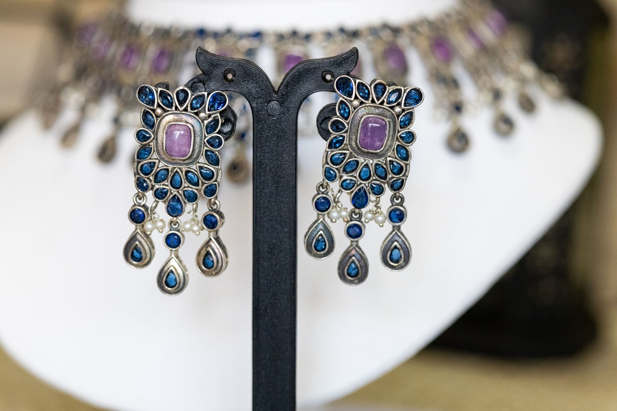 Malia stone necklace set