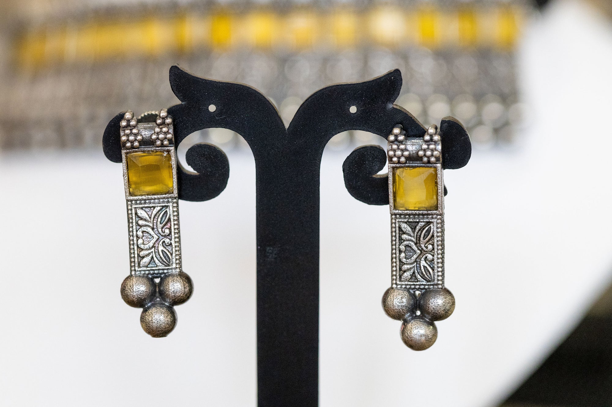 Shehnaz silver choker necklace set