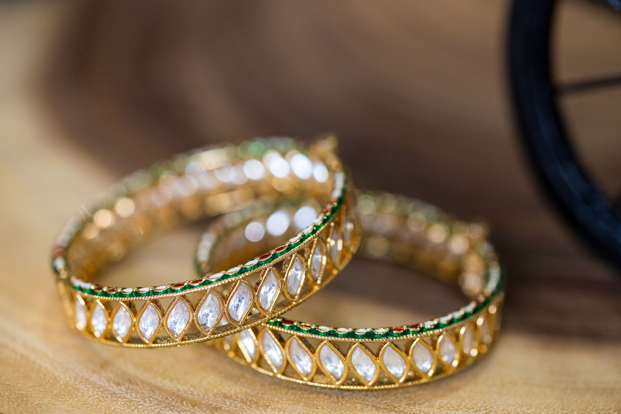 Monita kundan bangles pair