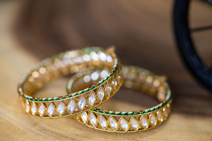 Monita kundan bangles pair