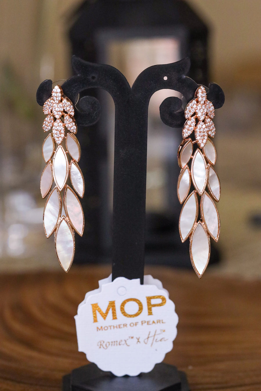 Waterfall mop earrings