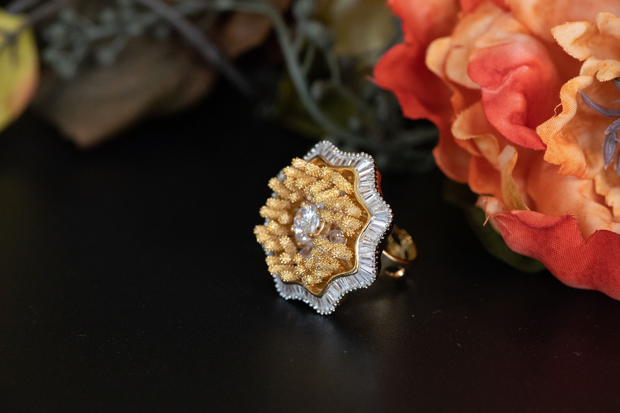 Tistabene Floral International Diamonds Cocktail Ring for Women & Girls :  Amazon.in: Fashion