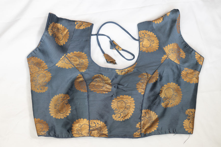 Sulekha short-sleeved silk blouse