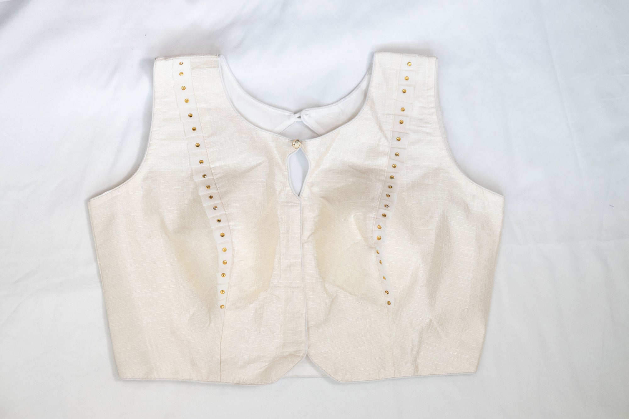 Navashree sleeveless silk blouse