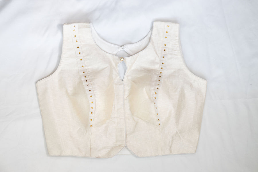 Navashree sleeveless silk blouse