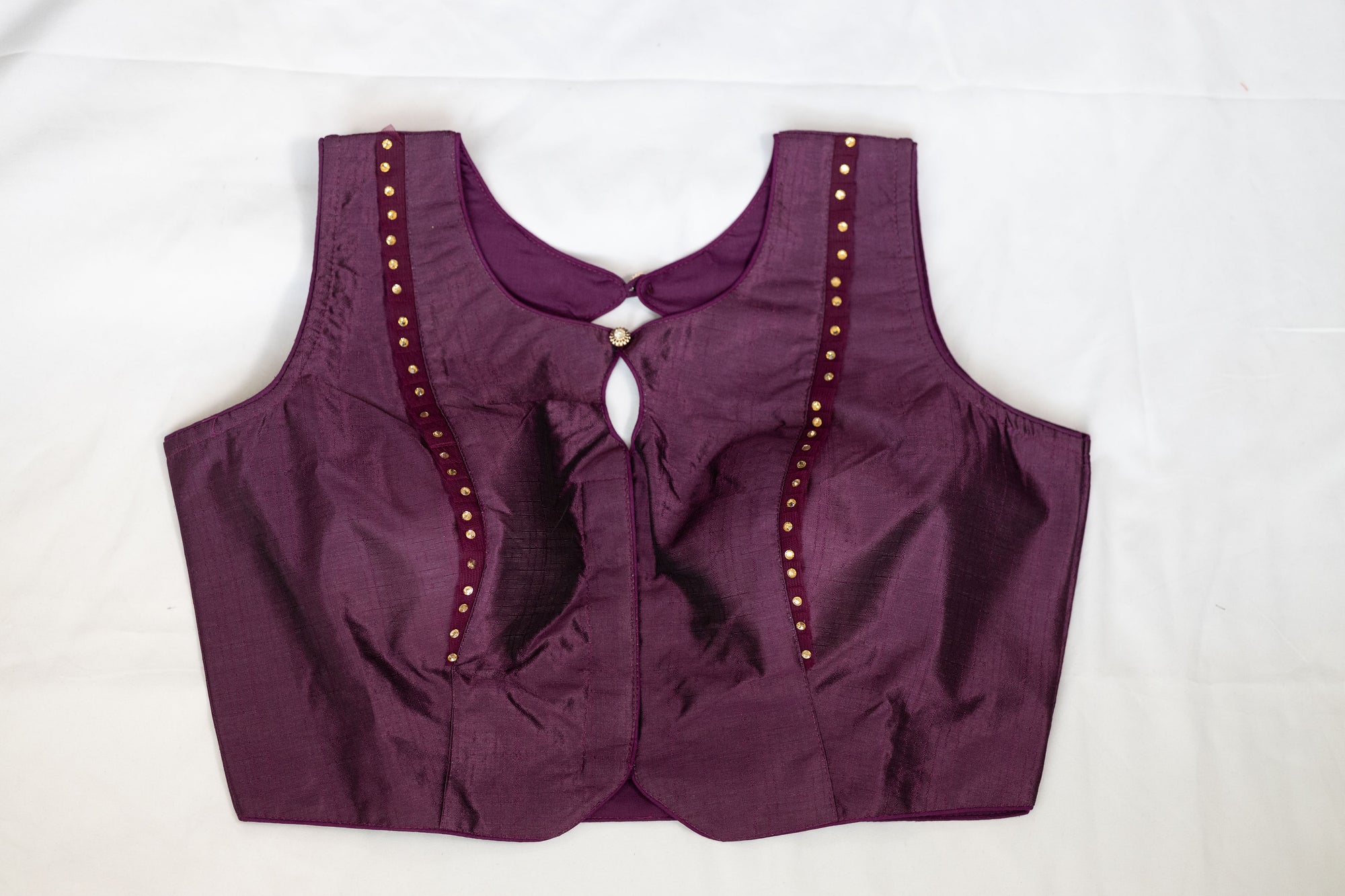 Navashree sleeveless silk blouse