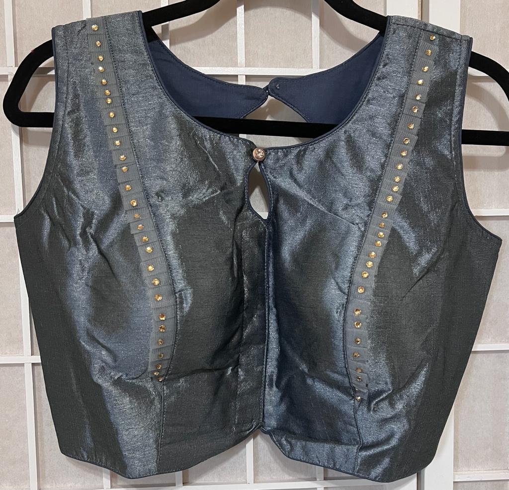 Navashree sleeveless silk blouse