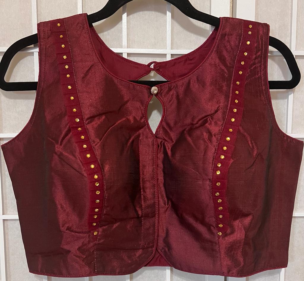 Navashree sleeveless silk blouse